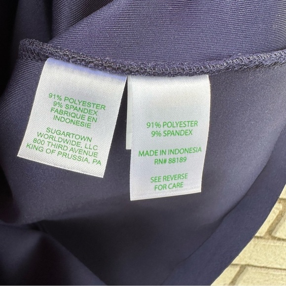 Lilly Pulitzer Mango Laser Cut Navy Blue Shift Dress Scuba Ponte - Picture 10 of 12